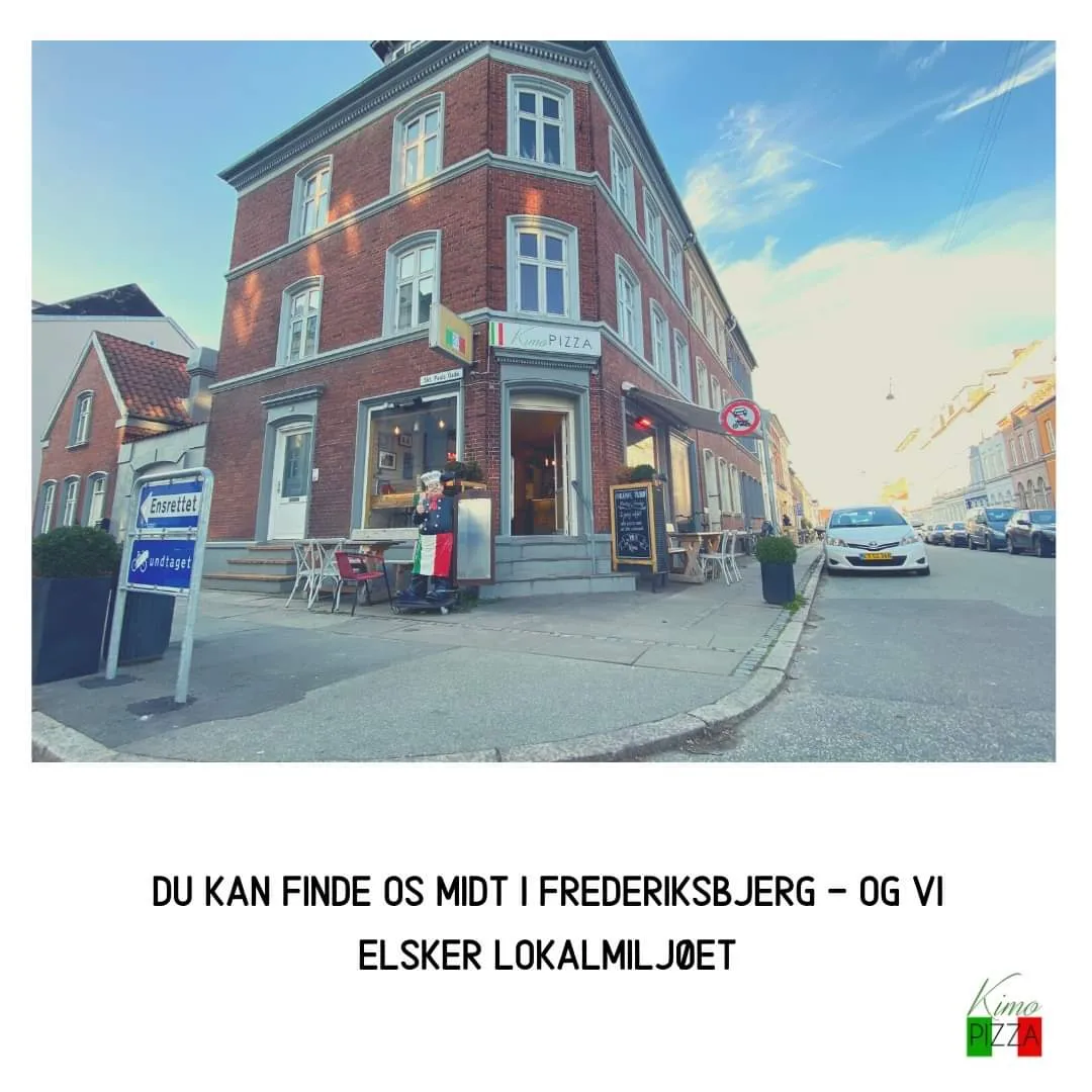 🌇 Slut dagen af med et lækkert måltid. Kom forbi Kimo Pizza og nyd en lækker, autentisk italiensk pizza mens solen går ned over Aarhus. Vi ser frem til at serv